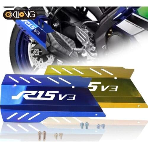 For Yamaha YZF R15 V3 2017 2018 2019 2020 MT-15 Motocycle Accessories Exhaust Pipe Crash Protector Heat Shield Covers MT15 R15