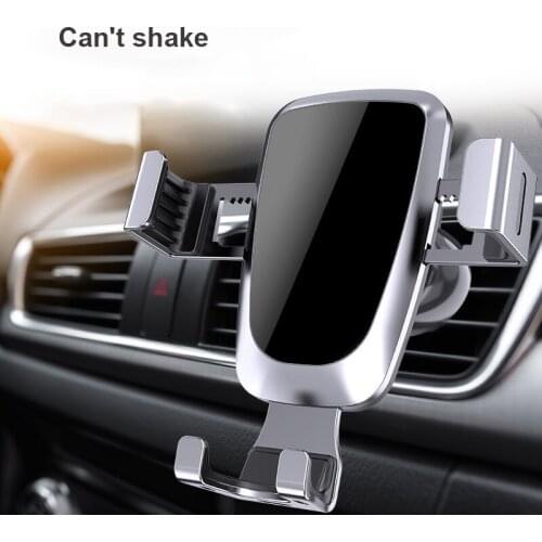 Gravity Car Holder Air Vent Mount Phone Holder Stand For iPhone Samsung Metal Gravity Smartphone GPS Support For 4.7-7inch Rack