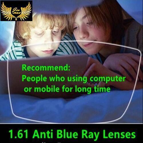 1.61 anti blue ray myopia prescription lenses quality super thin CR39 aspheric resin lens near sight myopic glasses lenses
