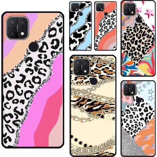 Patchwork Cheetah Cow Print For OPPO A15 A91 A83 A1K A3S A5S A5 A9 A31 A53 2020 A52 A72 Reno 4 Pro 2 Z F7 Phone Case