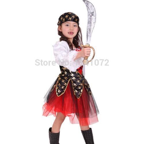 New design christmas costume for children pirate clothes with good quality Halloween costumes free shipping