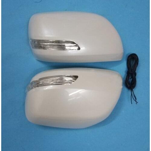 QDAEROHIVE 2pcs Black and White Wing Rearview Mirror Cover For Lexus LX570 2008-2011 Car Side Wing Rearview Mirror Cover Caps Tr