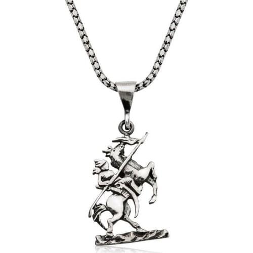 Silver Göktürk Trooper Pendant
