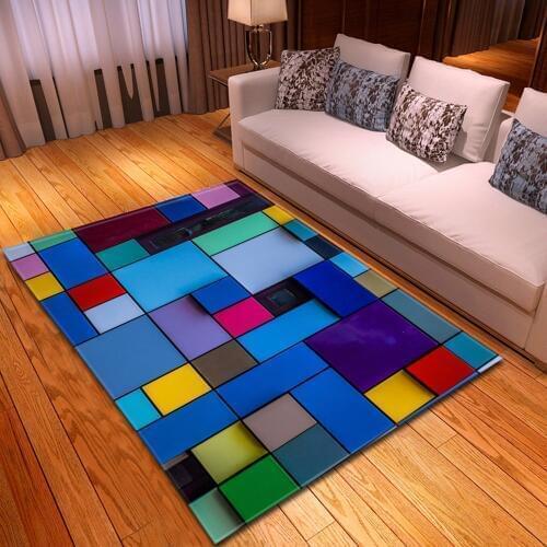 Nordic Carpet for Living Room 3D Geometric Kids Room Decoration Carpet Home Children Rug Hallway Floor Bedroom Bedside Mats