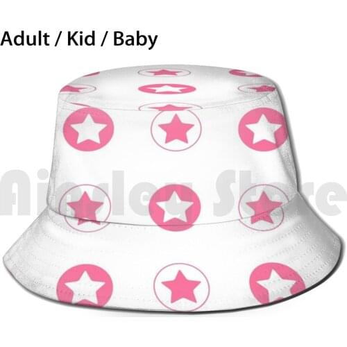 Cute Stars Pink Sun Hat Foldable UV Protection Star Stars Mini Set Pack Aesthetic Tumblr Cool Teen Cute Universe