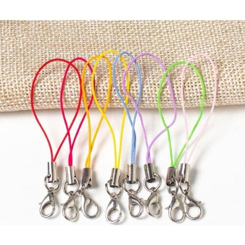20pcs/lot 20 Colors 1.2cm Lobster Clasps Polyester Leather Rope Necklace Cords Thread Fit Necklace Jewelry Making Findings