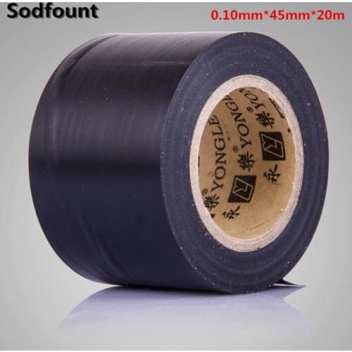 1pcs 0.10mm*45mm*20m flame retardant insulation automotive wiring harness PVC electrical Adhesive Tape 0.10mm x 45mm x 20m