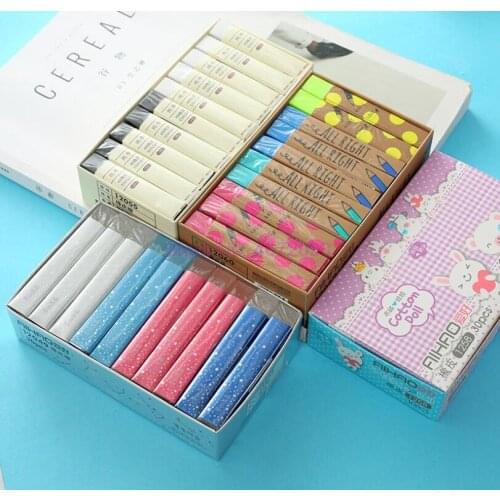 500pcs/lot Creative Stationery Supplies Kawaii Cartoon Pencil Erasers for Office School Kids Prize Writing Drawing Student Gift