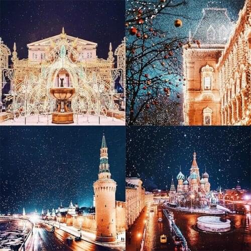 5d Diy Landscape Colorful Diamond Painting Full Drill Round Embroidery Sale Pictures With Rhinestones Hobby Handmade Room Decor