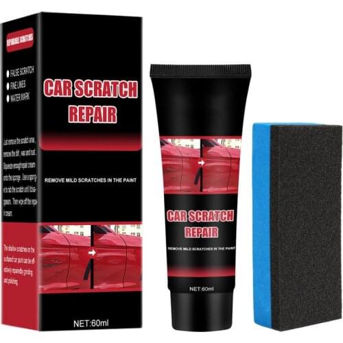 60ML Car Wax Scratch Repair Wax Kit With Sponge Efficient Car Paint Surface Light Scratches Remover Paste Car Care Maintenance