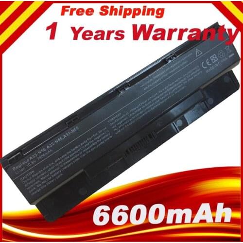6600mAh 9 cells A32-N56 Laptop Battery For ASUS B53V B53A F45A F45U R500N R500VD F55 N56D N56DY N56J N56JK N56VM N56VV N56VZ N56