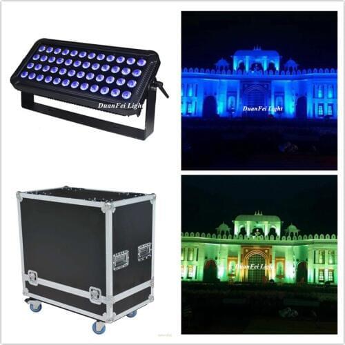 8pcs led city color wall wash light 48*10W rgbw wash with flycase for larget hotel decoration
