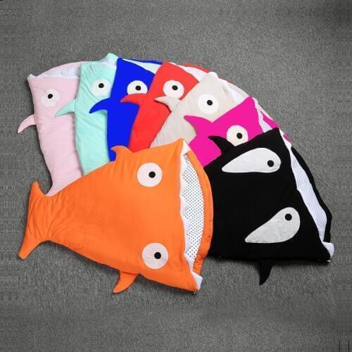 9 Colors Baby Sleeping Bag Soft Cotton Thick Blanket Winter Sweet Cartoon Shark Babies Newborn Infant Kids Sleeping Bags Gifts