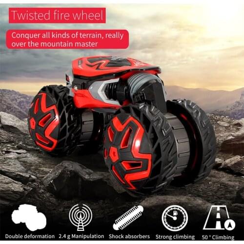 Large RC Cars 4WD Racing Drift Remote Control Twist Wheel Truck Crawlers Deformation Stunt Car Model Electronic Toy For Kids