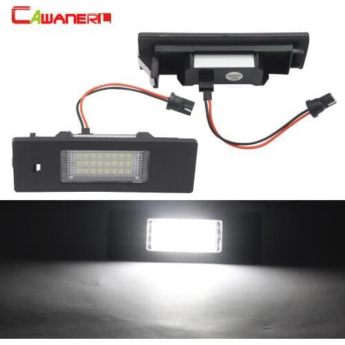 Cawanerl For BMW E87 E81 E63 E64 E85 E86 Z4 Car Styling 24 SMD Canbus LED Number License Plate Light White 12V 2 Pieces