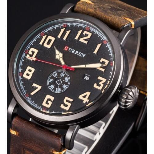 New CURREN Fashion Quartz Watch Men Top Brand Mens Military Sports Watches Male Casual Date Analog Clock Relogio Masculino