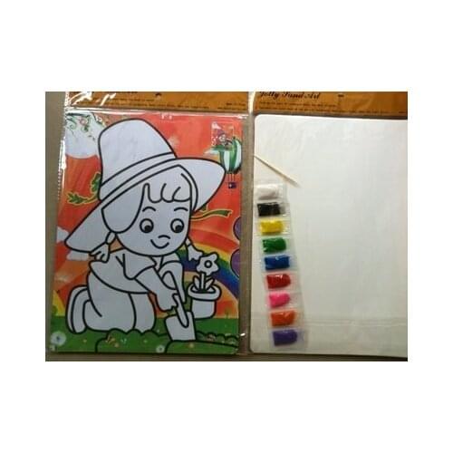 Color sand art 50pcs/lot, Color Sand art art painting set kit for children,WHOLESALE