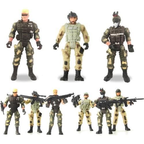 Kids Toy Soldier Fighting Game W / Realistic Action Figure Model