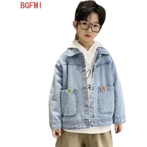 Autumn Denim Coat Blue Jean Jacket 2021 Korean Baby Boy Kids Clothes Jackets for Teens Fall Boys Girl Clothing Childrens Outwear
