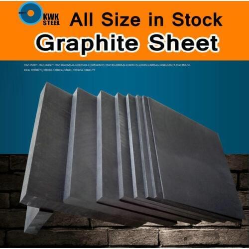 Graphite Plate Panel Sheet High Pure Carbon Graphite Electrode Graphite Carbon Sheet High Purity Mould DIY Use 3D Print ISO