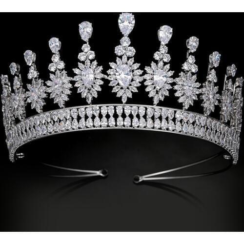 HADIYANA Luxury Princess Crown Headdress For Wedding Bridal Party Accessiories In Hair Jewelry BC4846