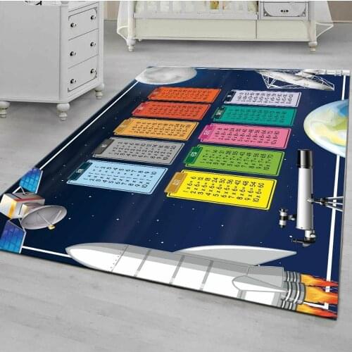 The Multiplication Table Kids Patterned Carpet ,Non Slip Floor Carpet,Teens Carpet,Turkish Rug