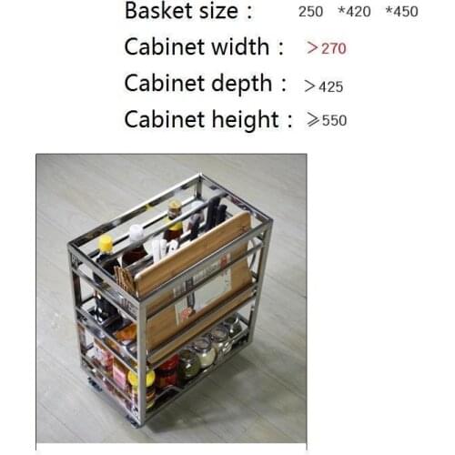 Mutfak Almacenaje Armario Platos Cupboard Storage Stainless Steel Organizer Cuisine Kitchen Cabinet Cestas Para Organizar Basket