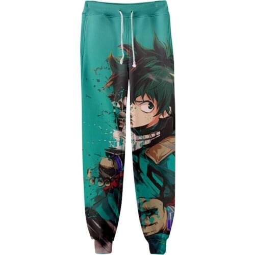 2021 Hot Sale Anime My Hero Academia 3D Print Long Pants Men Women Unisex Sportswear Fashion Casual Regular Spring Trousers