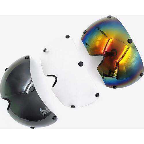 Aero helmet lens Transparent gray Triathlon tt cycling helmet lens road bike bicycle helmet lens goggles visor helmt Accessories