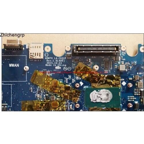 For DELL Latitude E5470 motherboard ADM70 LA-C631P HCP0K i5-6300u DDR4 Integrated graphics motherboard