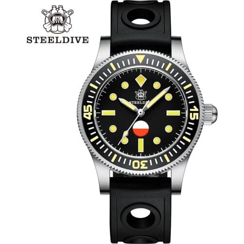 STEELDIVE Mechanical Automatic Watch NH35A 300m Water Resistance Diving Wristwatch For Men BGW-9 Super Luminous Ceramic Bezel