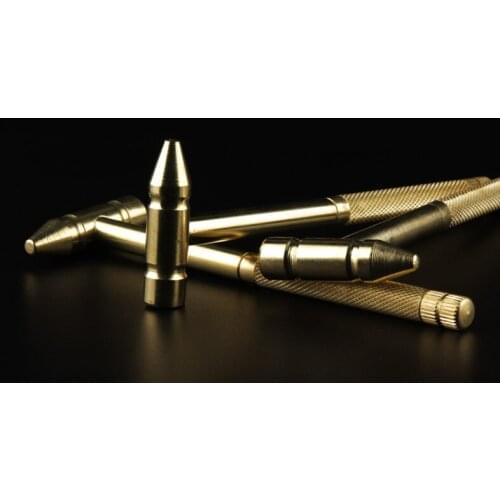 6 in 1 Plated Copper Brass Metal Hammer with 4 kinds Slotted Head Screwdriver Phillip Head Screwdriver Bits Pocket DIY Tools