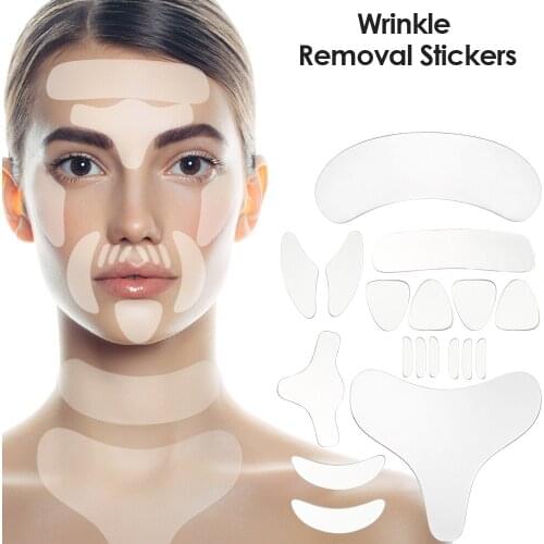 Reusable Silicone Wrinkle Face Tapes Face Forehead Neck Eye Sticker Pad Remove Anti Aging Patch Face Lift Device Mask Skin Care