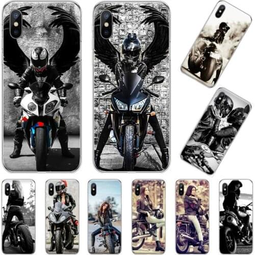 Motorcycle girl Phone Case For iphone 12 5 5s 5c se 6 6s 7 8 plus x xs xr 11 pro max mini