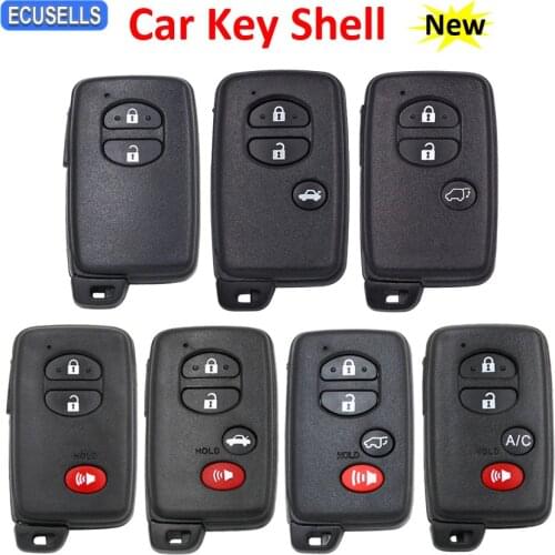New 2/3/4 Button Remote Key Shell Case Fob Smart Car Key Housing for Toyota Prius 4Runner Land Cruiser Prius V Uncut Blade