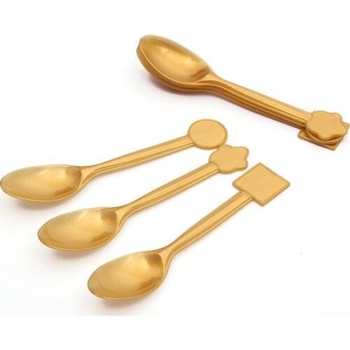 Disposable Plastic Gold Silver Blue Pink Tableware Set Knife Fork Spoon Birthday Wedding Festival Party Dinnerware Supplies