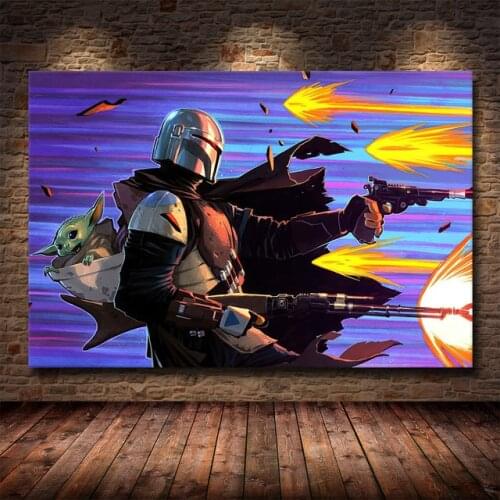 Classic Popular American Drama Science Fiction Tv Series The Mandalorian Poster Canvas Painting Living Room Bedroom Decoration