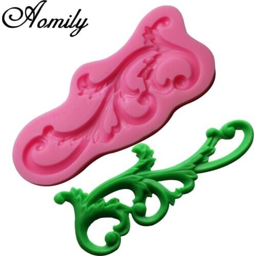 Aomily Lace Embossing Silicone Molds Cake Chocolate Mold Cake Decorating Tools Fondant Molds Bakery Accessories Pastry Tools