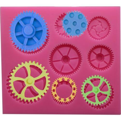 Gear cake decoration Fondant Silicone Mold soap Cake Baking Mold Chocolate Baking Tools for Cake Decorative Kitchen Fittings