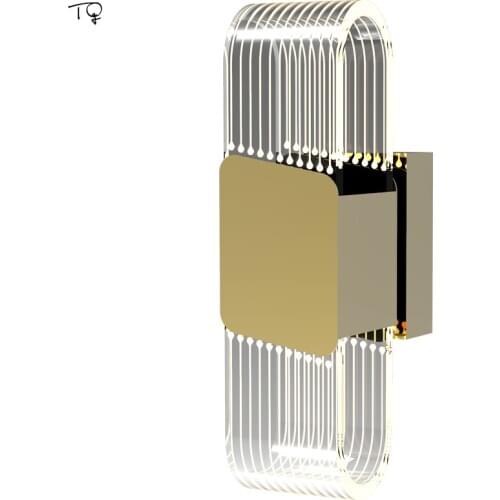 Nordic Modern Luxury Individual Gold Black LED Wall Lamp Designer Bedroom Bedside Living Room Background Aisle Bathroom Lights