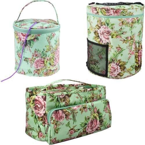 Knitting Bag Organizer Yarn Storage Case for Crocheting Hook Knitting Needles Wool Storage Tote Bag For Women