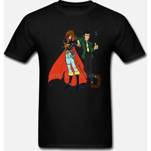 T SHIRT-MAGLIETTA DONNA LUPIN-CAPITAN HARLOCK-CATOON MARGOT