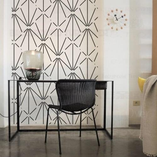 40cm 70cm Stencil Stencils For Walls Large Template Reusable Tile Mandala Decor Niche Wall Line Art Linear Geometry S025