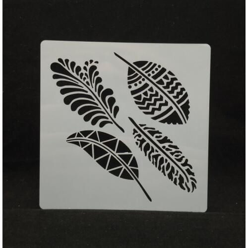 13*13 Leaf Layering Stencils Drawing Color Spraying Stencil for Diy scrapbook/photo album coloring,painting stencil,home decor
