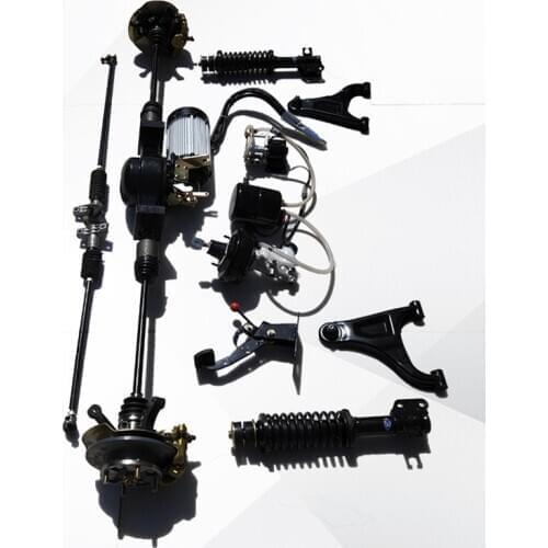 High and low speed suspension rear axle with front drive for electric vehicle four-wheel drive