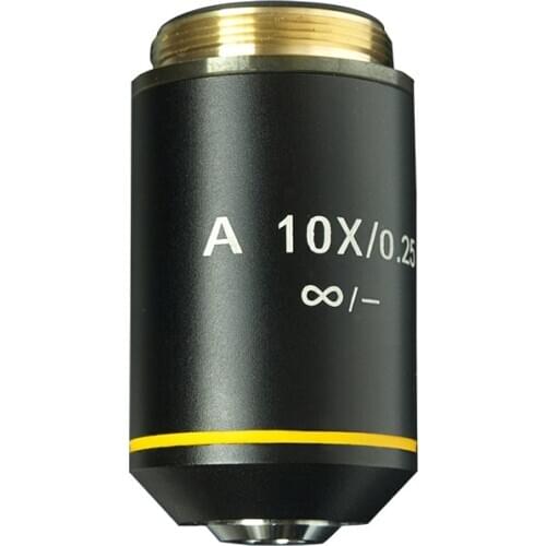 High Quality 10X Plan Infinity Achromatic Objective Lens for Biological Microscope Lens Accessories Standard RMS