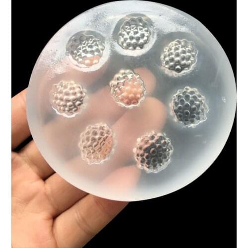 1pcs UV Resin Jewelry Liquid Silicone Mold Raspberry Ball Shape Resin Molds for DIY Necklace Pendant Charms Making Jewelry