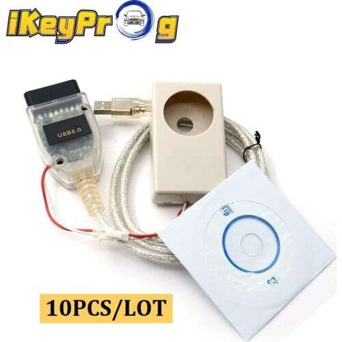 10Pcs Latest Version USB Version 5.0 TACHO VAG OBD2 Car Diagnostic Tool FTDI FT245RL Vag Tacho 5.0 24C32 24C64 MCU In Stock