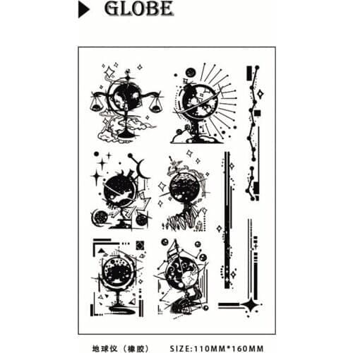 11*16CM Hot sale globe Transparent Clear Stamps / Silicone Seals Roller Stamp for DIY scrapbooking photo album/Card Making