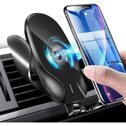 15W QI Wireless Quick Car Charger Mount Gravity Clamping Fast Charging Car Holder For iPhone 11 12 Pro 8 X XR Samsung S20 S10 S9